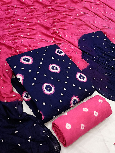 HMP Fashion Bandhani Printed Unstitched Dress Material