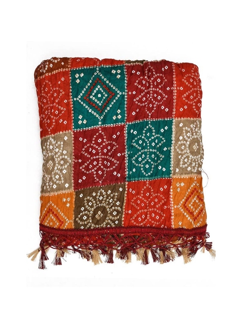 Trendmalls Bandhani Printed Chinon Silk Dupatta - Image 4