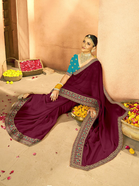 Mitera Embroidered Saree - Image 2