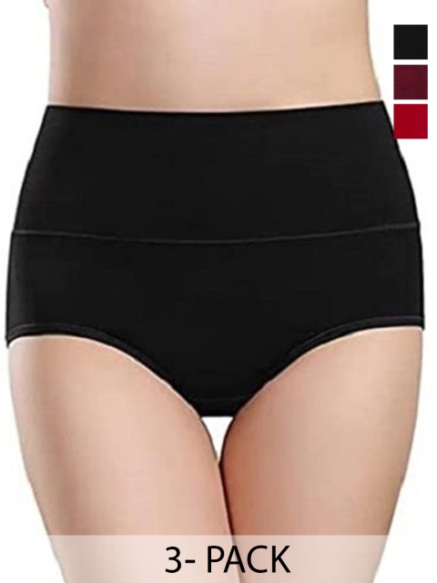 Diving Deep Women Pack of 3 Cotton Assorted Hipster Briefs