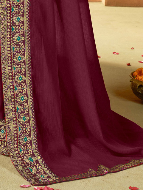 Mitera Embroidered Saree - Image 4