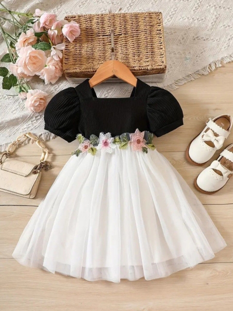 Miss & Chief Embellished A-Line Dress