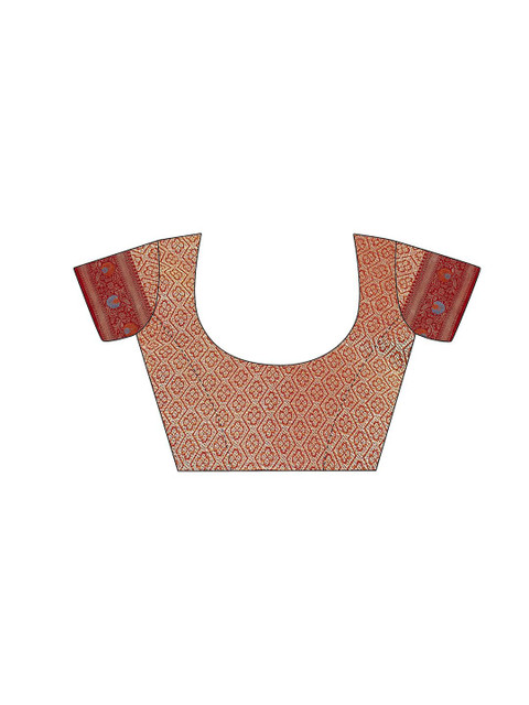 Satrani Woven Design Banarasi Saree - Image 7