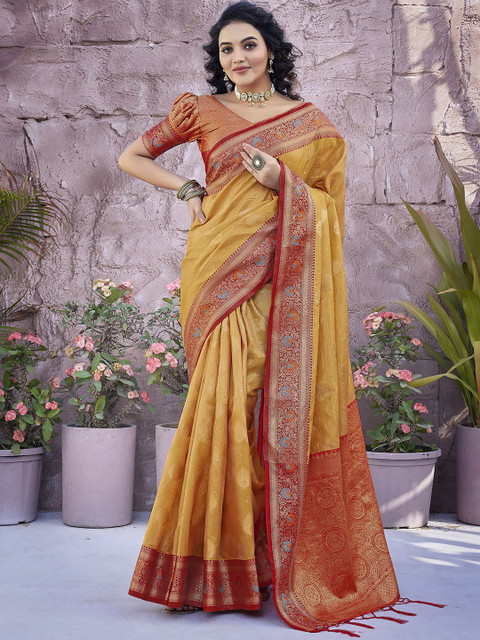Satrani Woven Design Banarasi Saree - Image 2