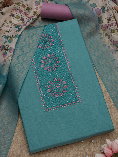 Soch Floral Embroidered Unstitched Dress Material