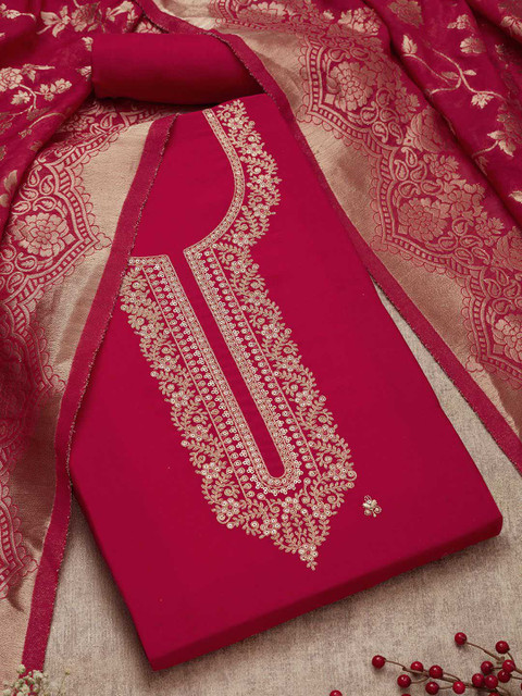 Soch Floral Embroidered Sequinned Unstitched Dress Material