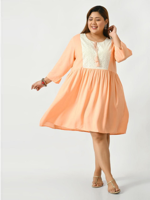 VAAMII Women cotton Fit & Flare Dress plus size