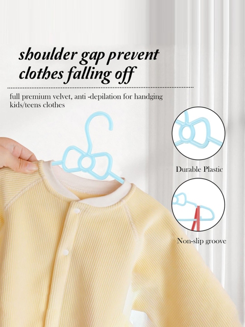Kuber Industries Sky Blue 25 Pieces Small Baby Cloth Hangers For Wardrobe - Image 3