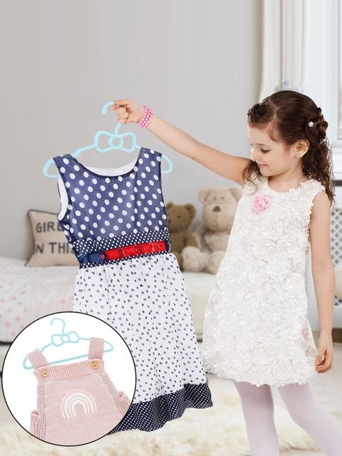 Kuber Industries Sky Blue 25 Pieces Small Baby Cloth Hangers For Wardrobe - Image 4