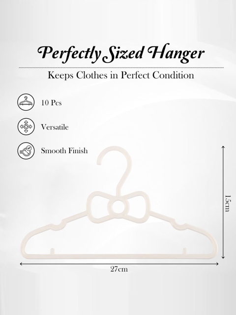 Kuber Industries White 25 Pieces Baby Cloth Hangers For Wardrobe - Image 6