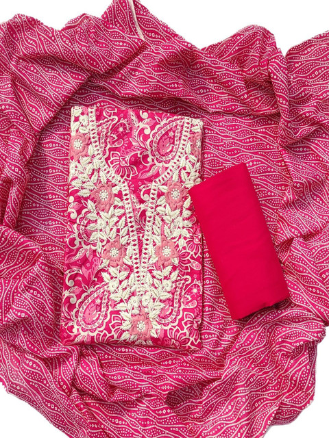 GC 80 BY GAURI COLLECTION Embroidered Pure Cotton Unstitched Dress Material