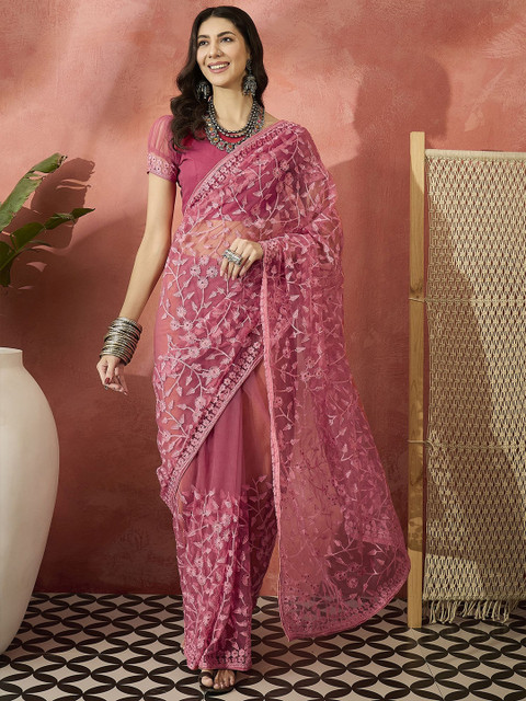 Sangria Embroidered Saree With Blouse Piece - Image 2