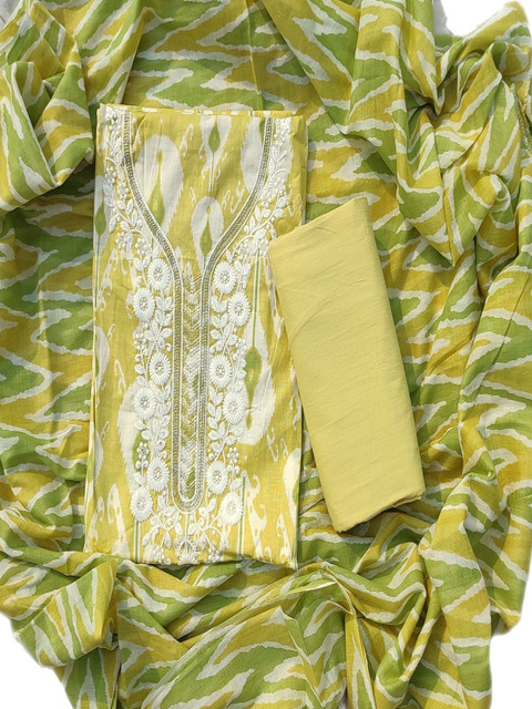 GC 80 BY GAURI COLLECTION Embroidered Pure Cotton Unstitched Dress Material