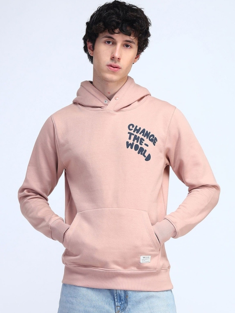 Flying Machine Men Printed Hooded Sweatshirt