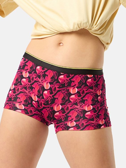bummer Women's Soft Micromodal Printed Boy ShortsBSGT01S