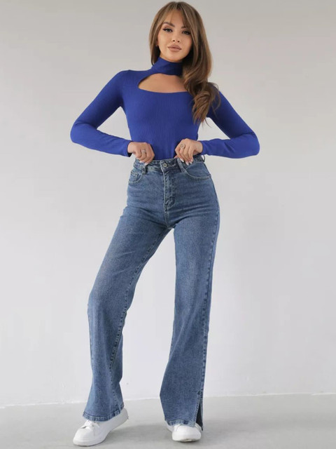 Aadvi Fashion Women Jean Wide leg High-Rise Stretchable Jeans