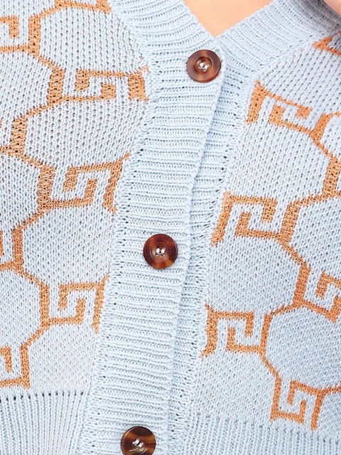 Kotty Women Self Design Crop Cardigan - Image 2