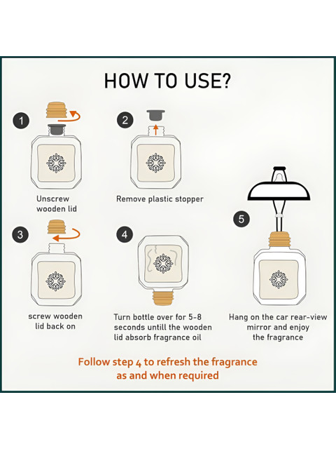 LLUM Black & Brown Oud & Tuscan Leather Fragrance Car Air Freshener - Image 4