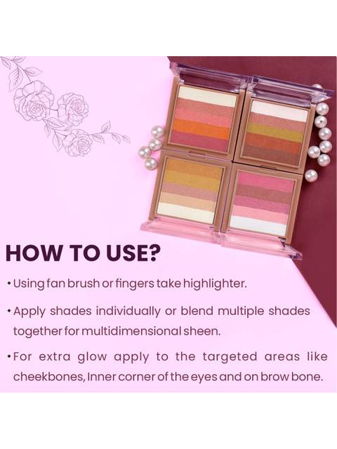 Half N Half Glow Brick Multi-Use Baked Highlighter- 7.5 g- Golden Oak 06 - Image 5