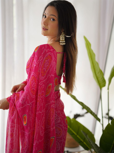 HMP Fashion Bandhani Ready to Wear Saree - Image 6