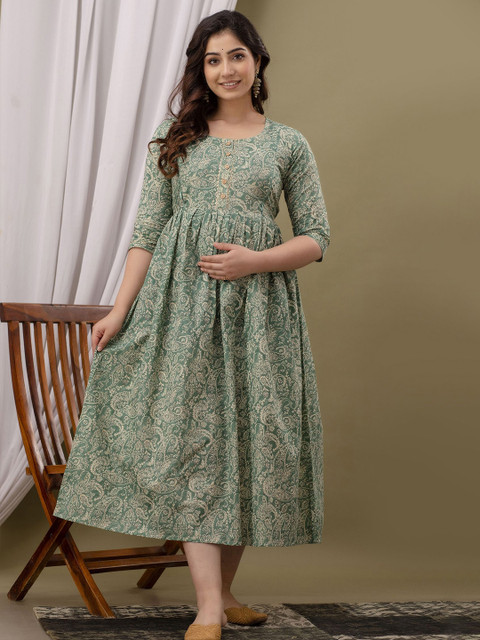 mad fury Floral Print Maternity Maxi Dress