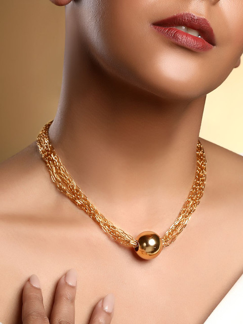 ASMITTA JEWELLERY Rose Gold-Plated Layered Necklace