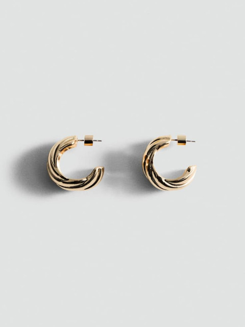 MANGO Crescent Shaped Half Hoop Earrings