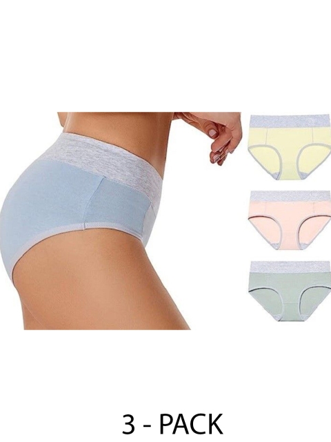 Diving Deep Women Pack Of 3 Cotton Hipster Briefs