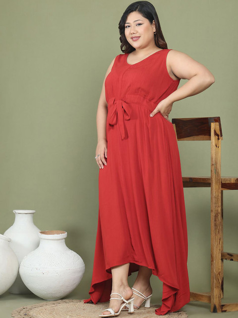 theRebelinme Women Plus Size Midi A-Line Dress - Image 4
