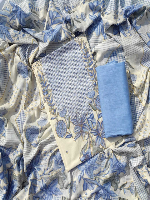 GC 80 BY GAURI COLLECTION Printed Pure Cotton Unstitched Dress Material