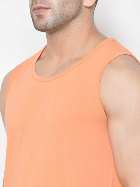 Woostro Pure Combed Cotton Gym Vest RS26 PLAIN RUST - Image 2