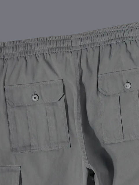 STI Men Classic Loose Fit Mid-Rise Pure Cotton Cargos Trouser - Image 4