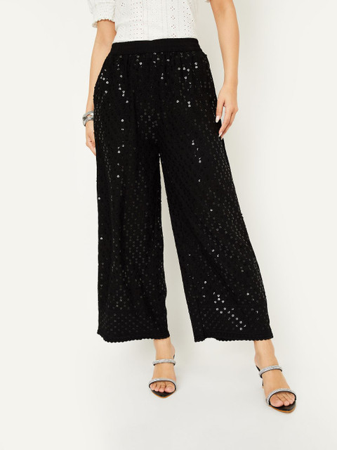 max Women Ethnic Motifs Embroidered Palazzos