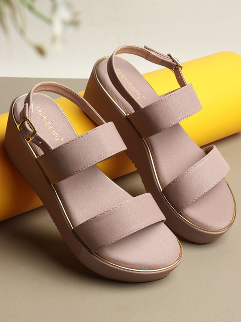 DressBerry Women Open Toe Platform Heel Sandals