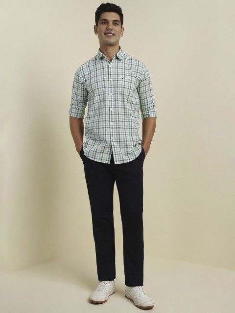 Allen Solly Men Spread Collar Gingham Checked Cotton Casual Shirt - Image 5