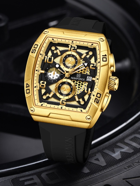 Naviforce Men Printed Dial & Straps Analogue Watch NF8052_G G B