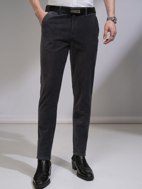 HIGHLANDER MenCorduroy Textured Smart Pant