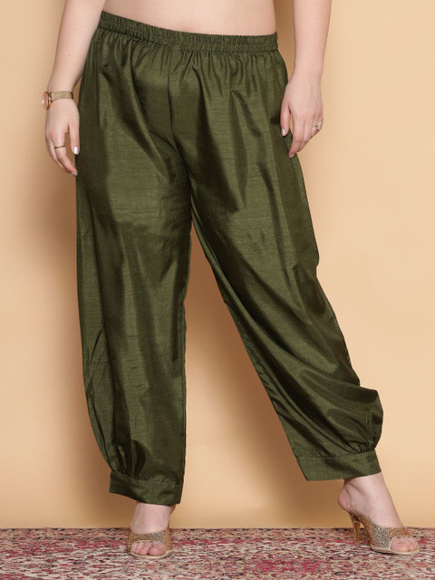 LetsDressUp Women Loose Fit Silk Salwar