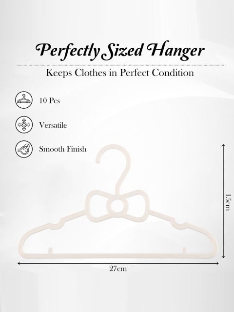 Kuber Industries Blue & White 10 Pieces SmallBaby Hangers For Clothes Hanging For Wardrobe - Image 7