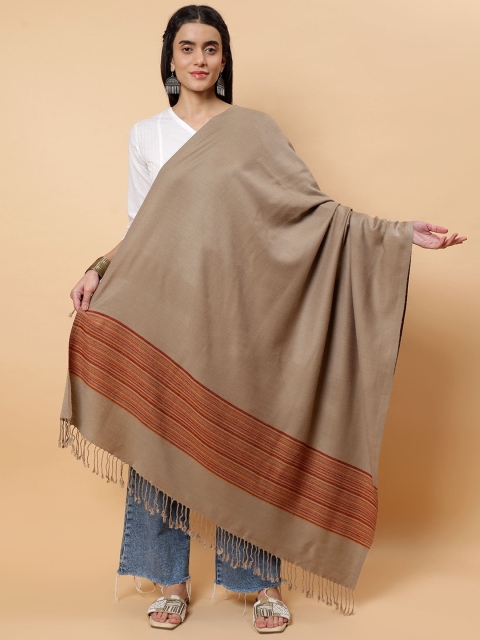 Moda Chales Striped Woven Design Woolen Shawl - Image 5