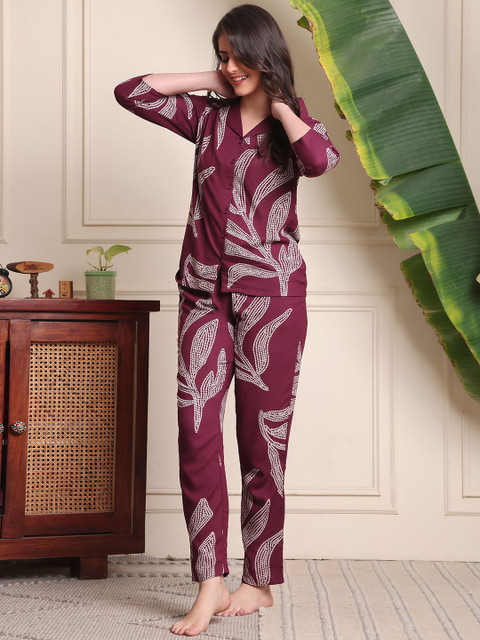 Claura Women Printed Night suit - Image 4