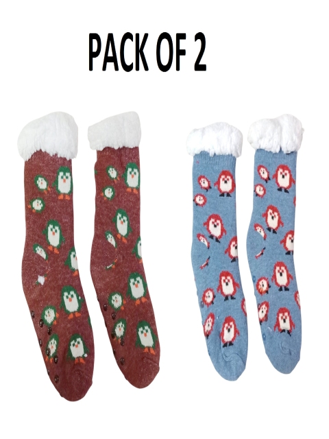 Butterthief Kids Pack Of 2 Patterned Calf Length Socks