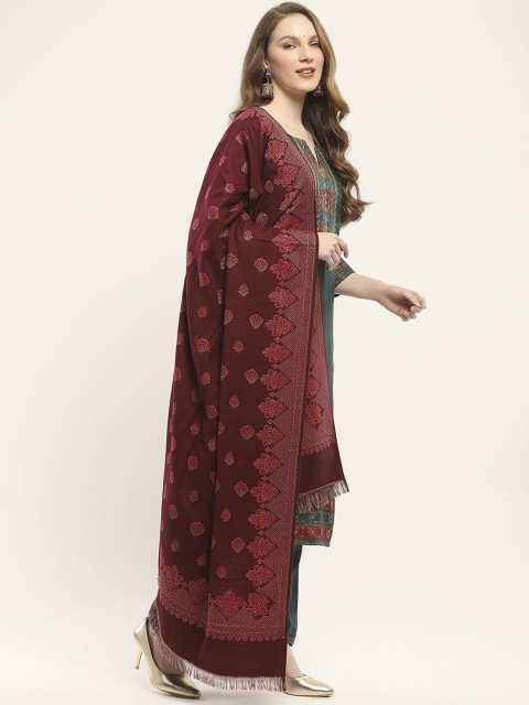 Monte Carlo Floral Printed Acrylic Shawl - Image 2