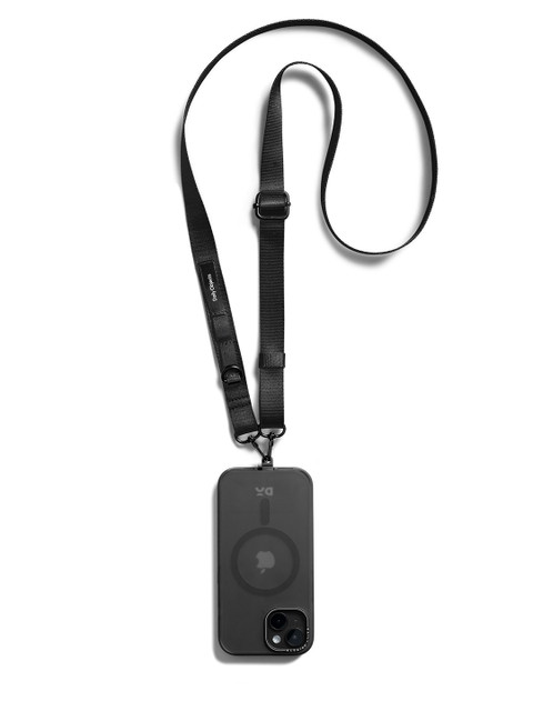 DailyObjects Black Printed Crossbody Utility Phone Lanyard