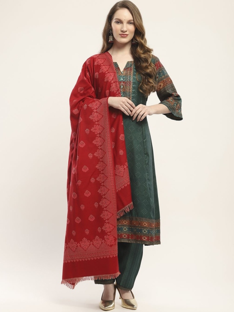 Monte Carlo Ethnic Motifs Woven Design Acrylic Shawl