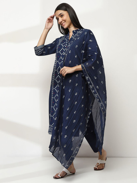 Rangriti Floral Printed Cotton Dupatta - Image 4