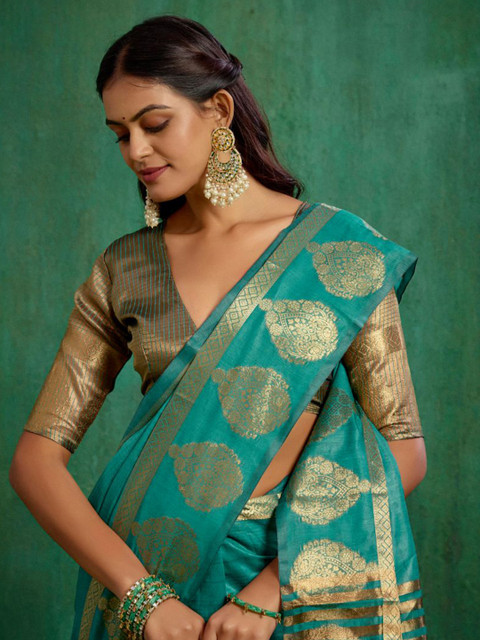 Sangria Woven Design Saree With Blouse Piece