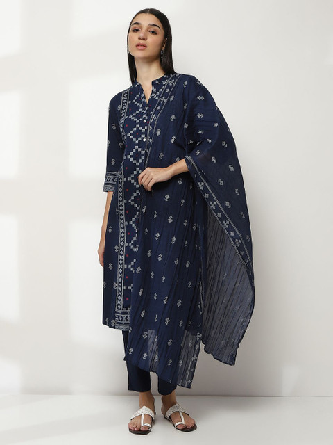 Rangriti Floral Printed Cotton Dupatta - Image 2