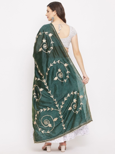 Clora Creation Floral Embroidered Dupatta With Gotta Patti - Image 4