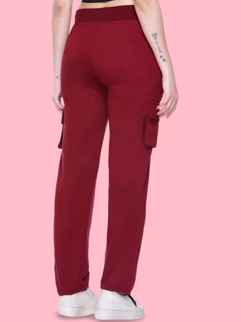 White Moon Women Regular Fit Mid Rise Joggers Track Pants - Image 4